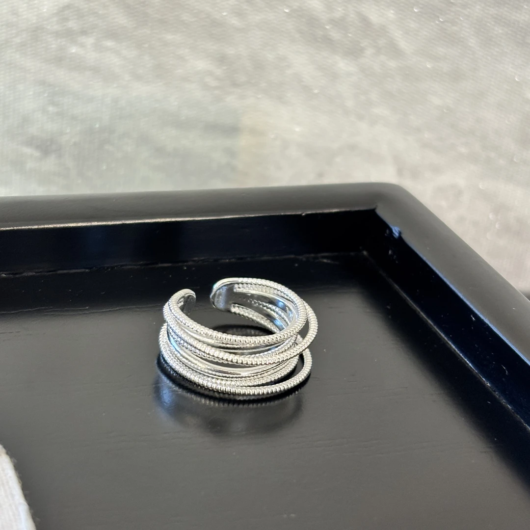 铜合金戒指 多层白色戒指JZ1880