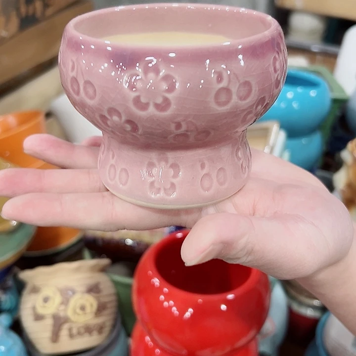 有孔.凑满10元发货多肉陶瓷花盆！