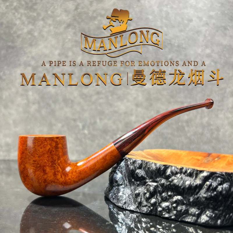 【福尔摩斯二分弯】意大利石楠木烟斗手工烟斗石楠木老式