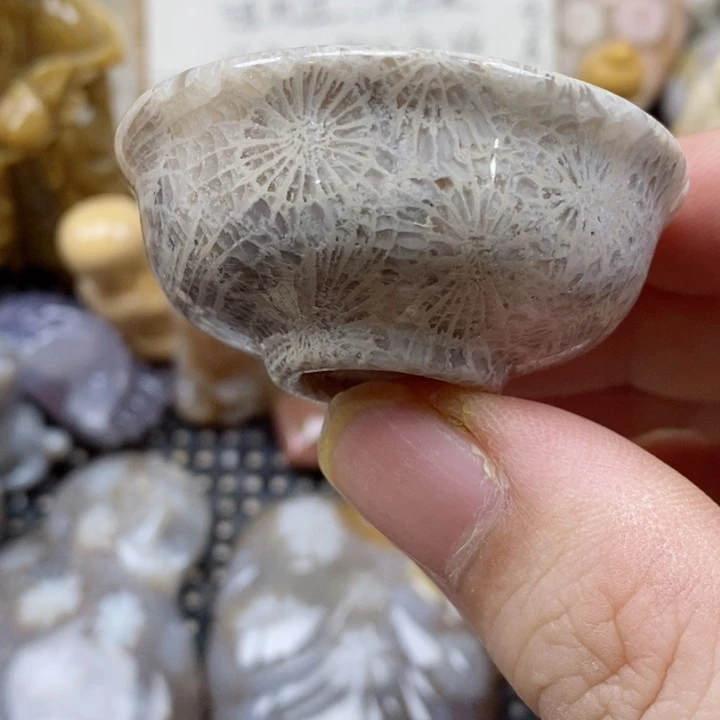 颈饰未镶嵌硅化珊瑚（珊瑚玉）
