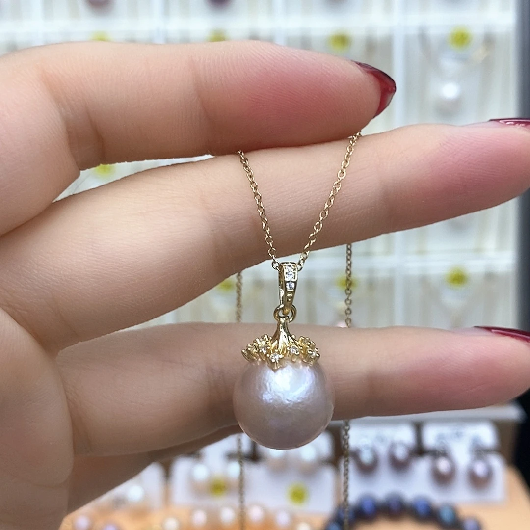 淡水珍珠项链合金