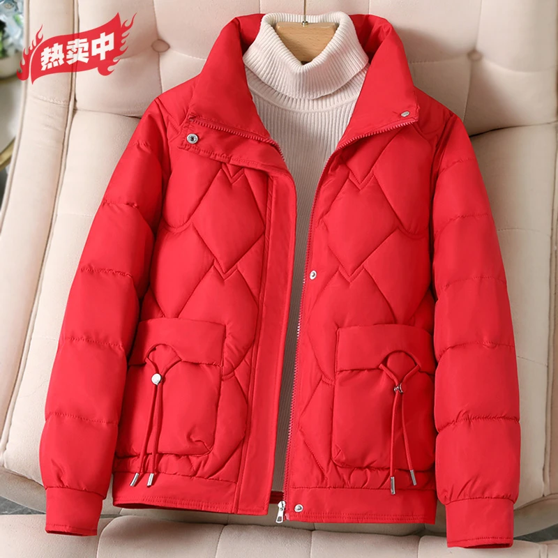时尚冬天洋气防寒外套女士新款小个子加厚棉服女冬季短款保暖棉袄