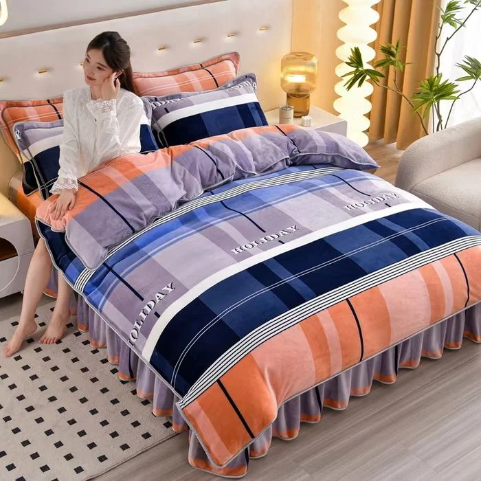 【粉丝福利】大版A款高克重牛奶绒四件套8斤多重床上用品