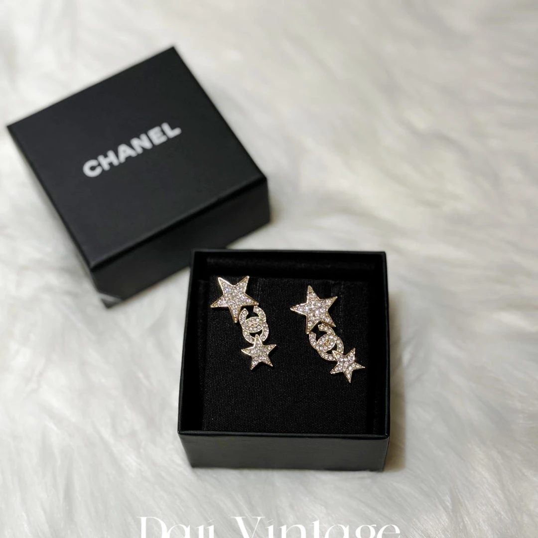 大吉中古/Chanel香奈儿金色星星耳钉
