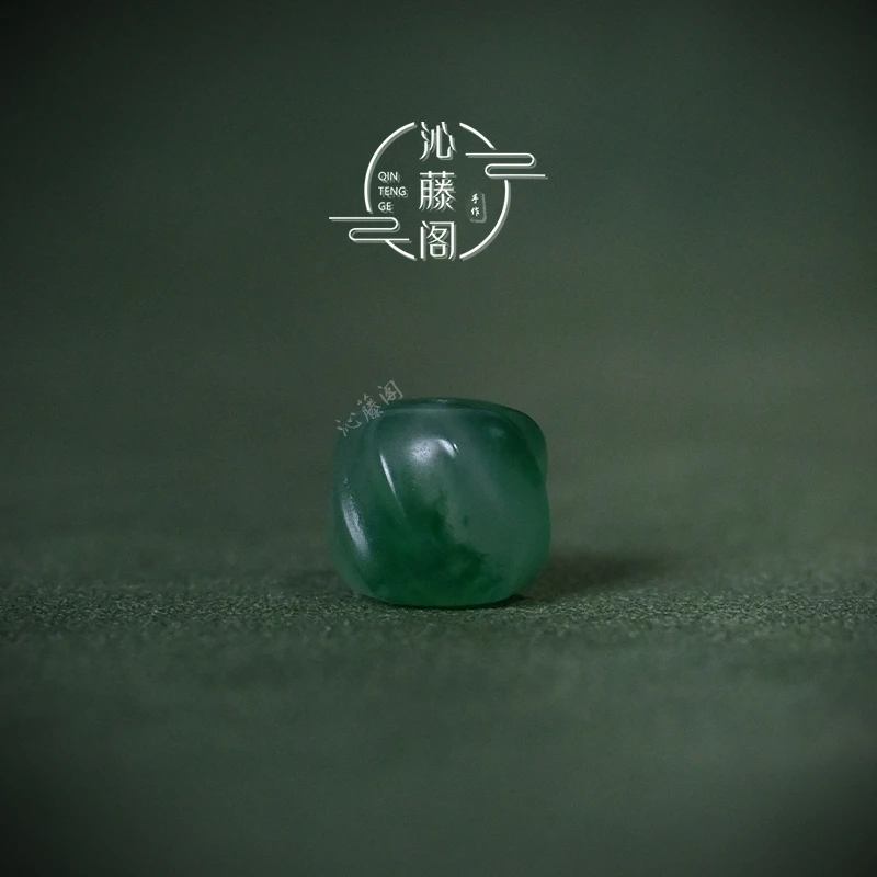 8/10/12MM非洲翠扭扭老型桶珠文玩手串配饰顶珠手链散珠配珠单珠