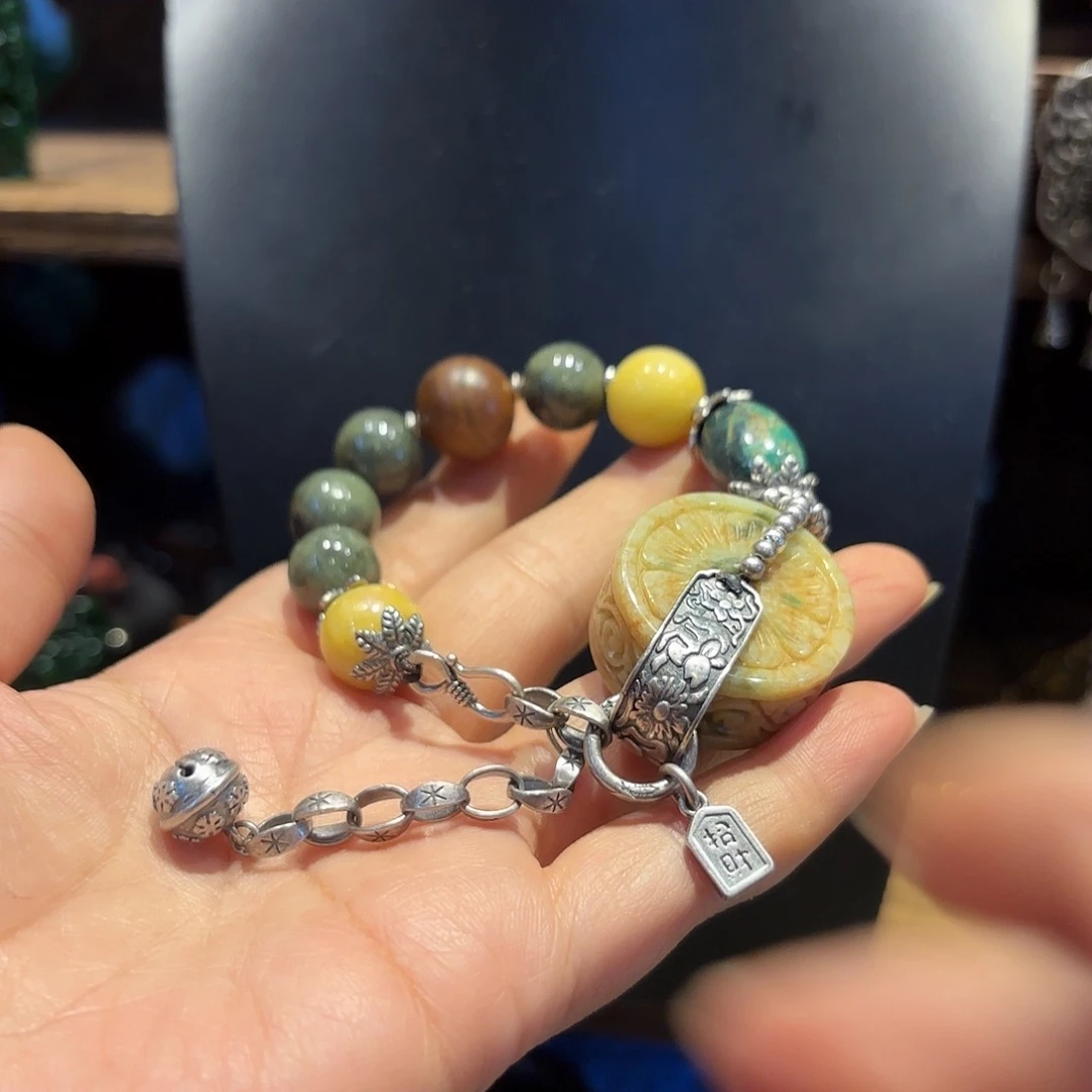 翡翠手链未镶嵌原创