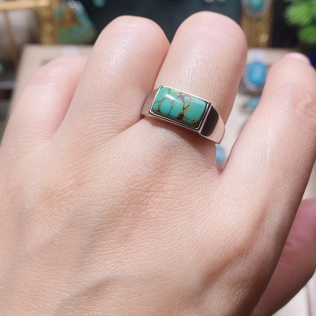 绿松石银S925镶嵌挂件