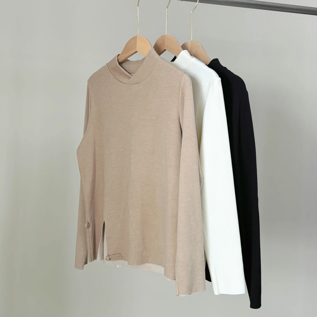 如素慢衣德绒保暖盘扣打底衣36306