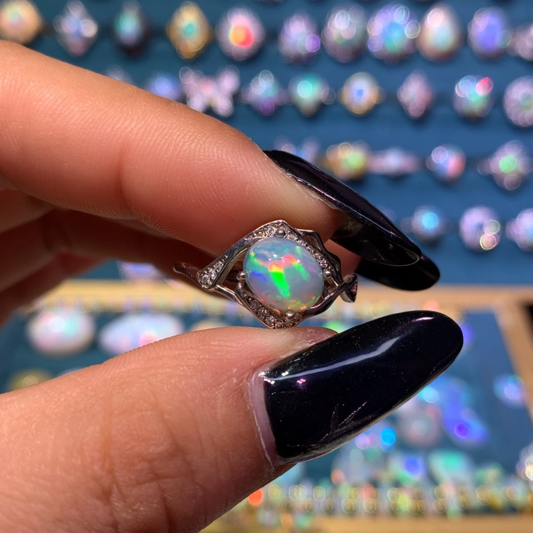 欧泊银S925镶嵌戒指款