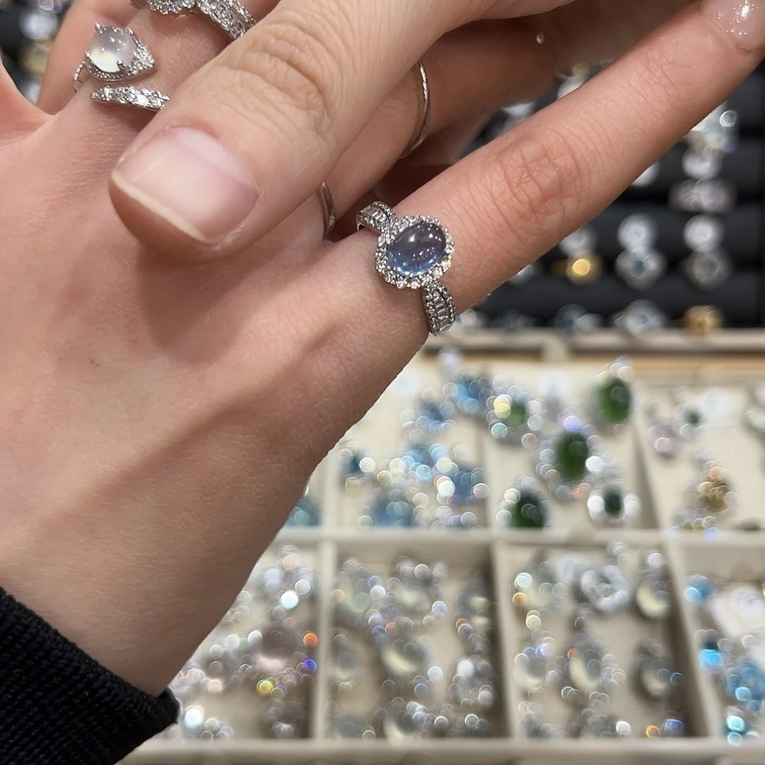 蛇纹石玉银S925镶嵌饰品