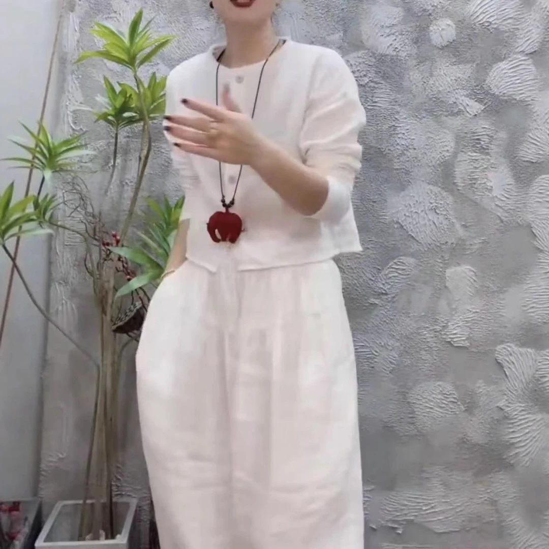 新款纯色长袖上衣休闲宽松阔腿裤潮