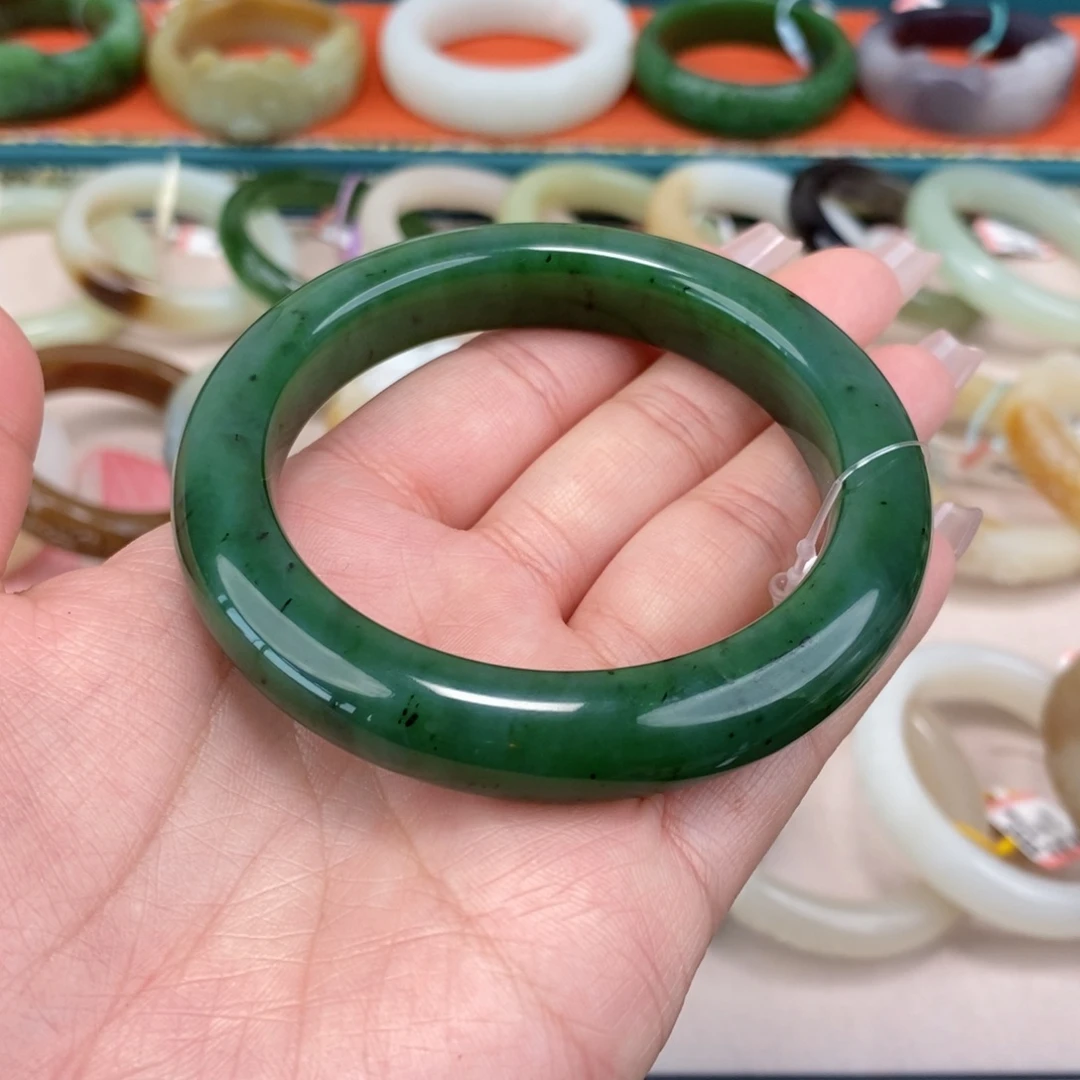 和田玉未镶嵌手镯59.5