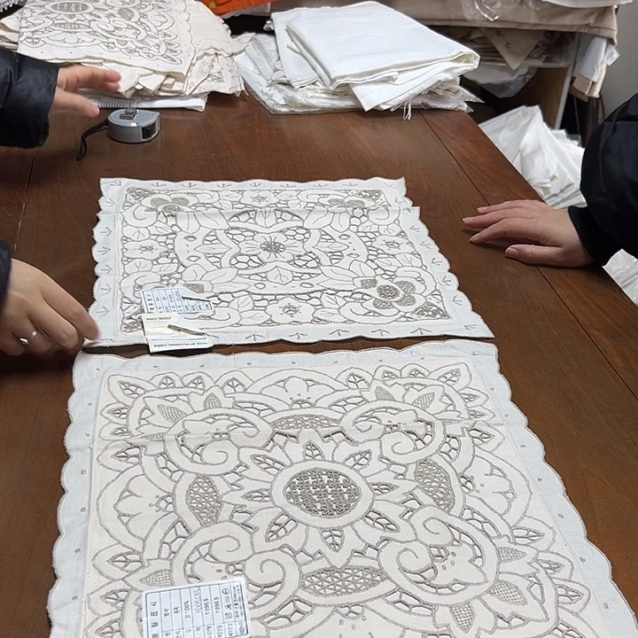 毛绒亚麻棉112-34方抱枕套一对