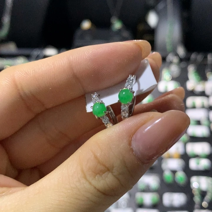翡翠银S925镶嵌戒指