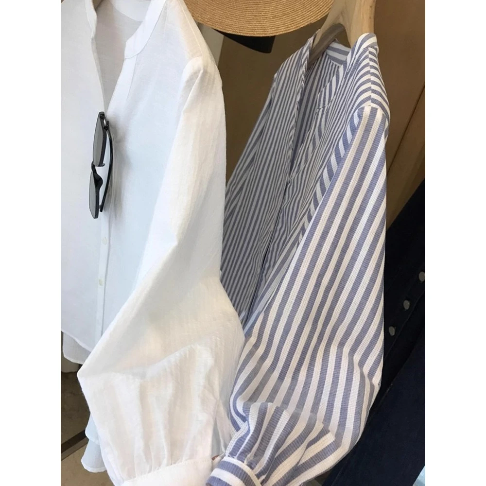 好看得想转圈圈！时尚百搭宽松廓形V领中袖气质衬衫2025设计感上衣