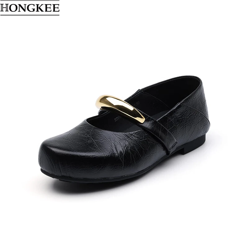 25秋牛皮浅口单鞋一字带优雅时尚低跟HD65D304