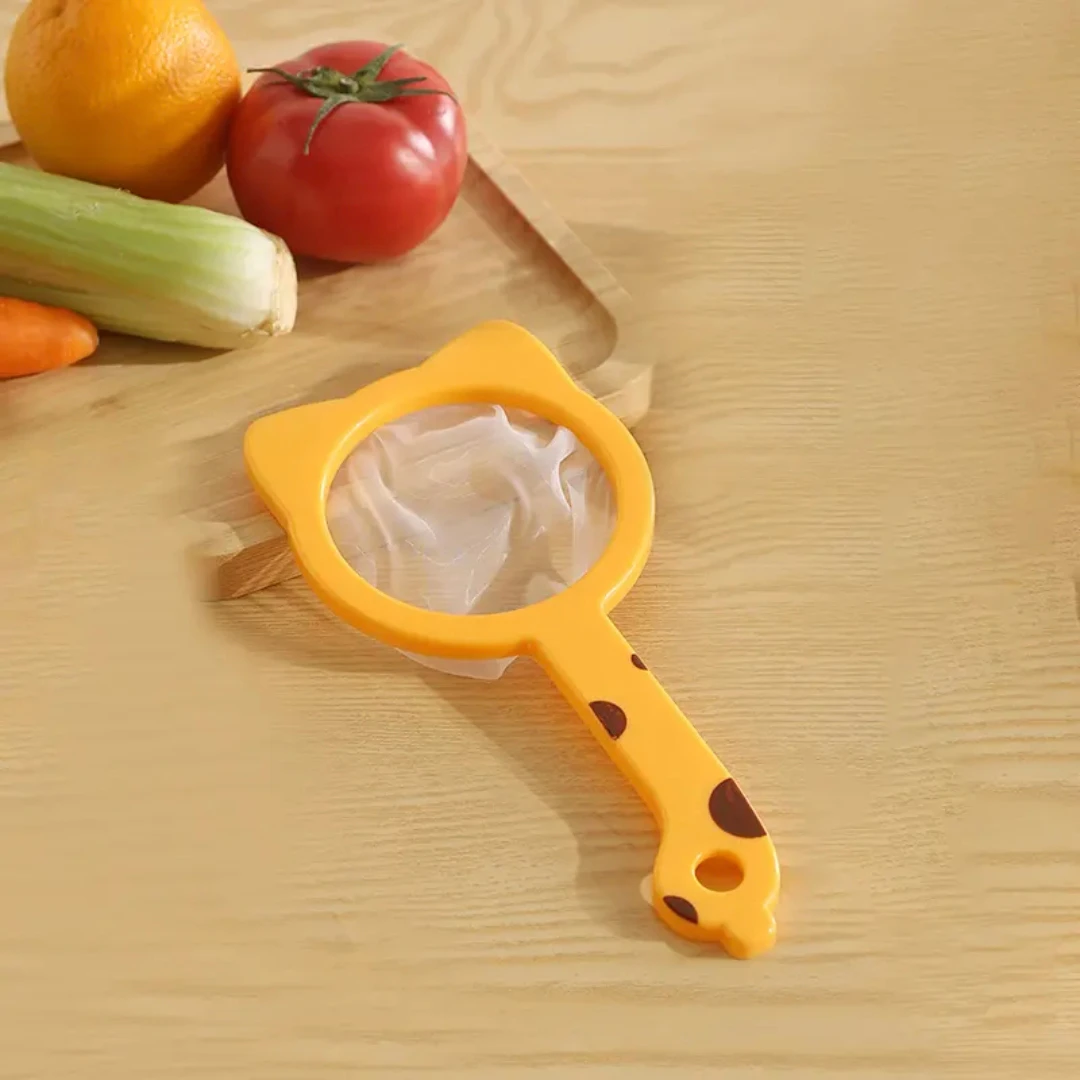 萌猫多功能过滤筛厨房家用便携手持式豆浆果蔬残渣漏斗过滤网C947