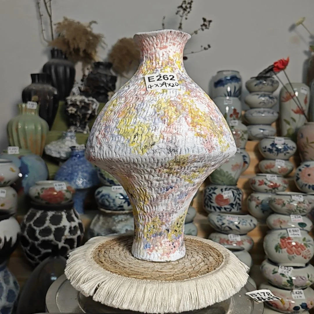 无孔 备注打孔景德镇陶瓷花盆E262