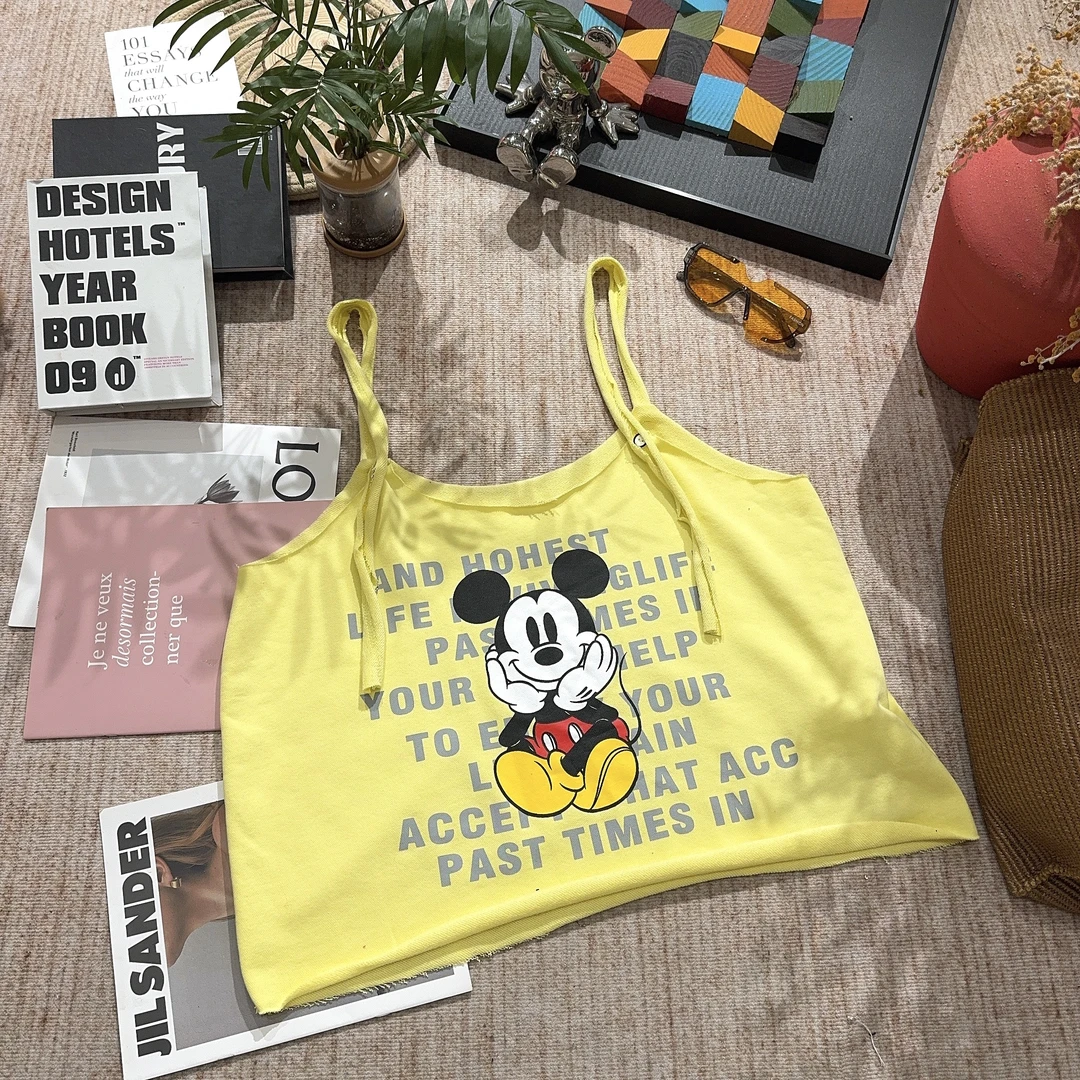 2025冬季新款韩版百搭卡通印花吊带背心5347