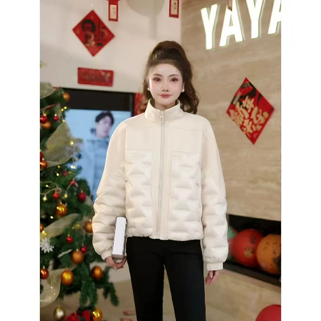 YAYA/鸭鸭拼接羽绒服新款春季设计感短款女YE5B600245L