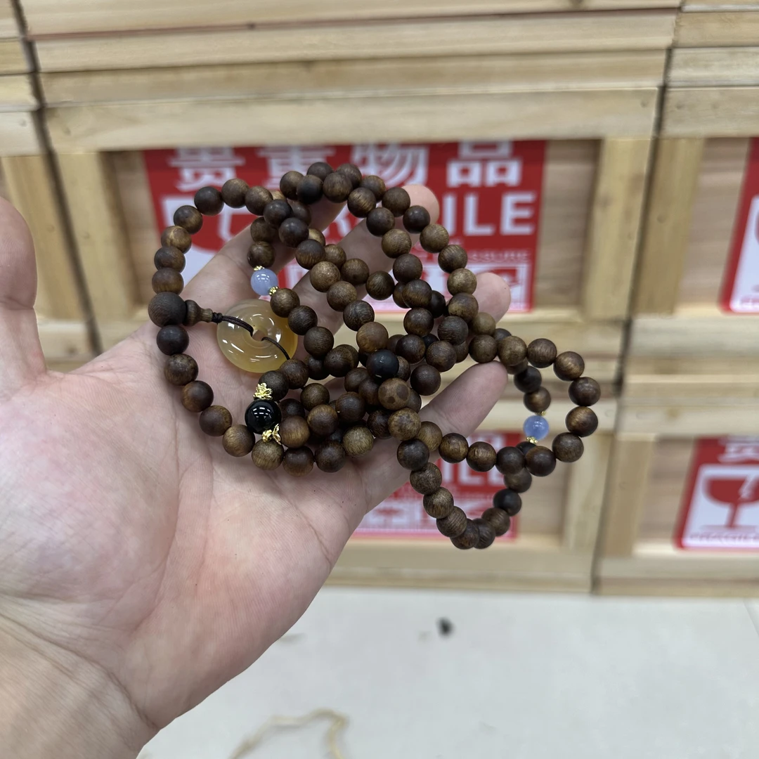 增香沉香木JG0057多圈108颗手串礼盒装