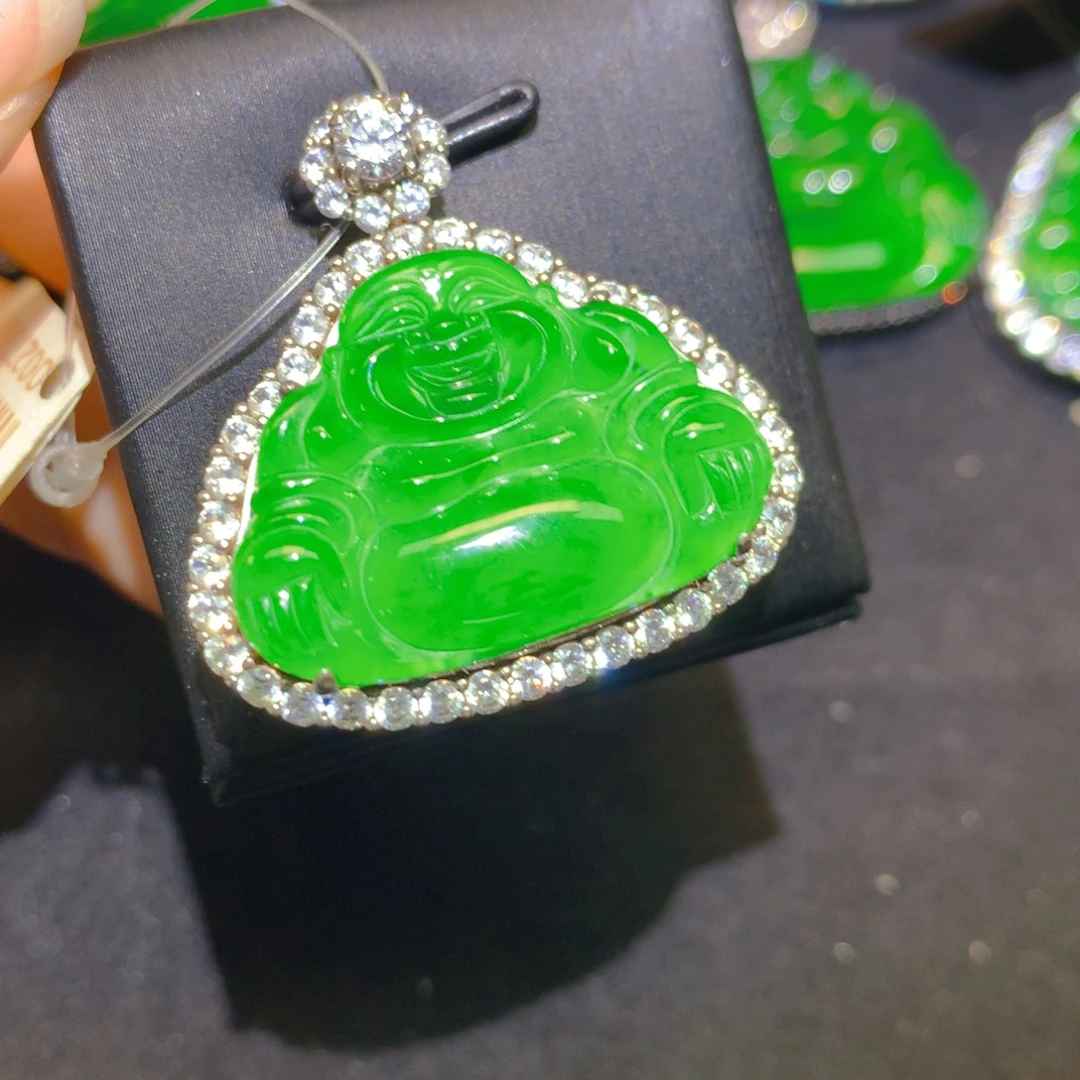 翡翠银S925镶嵌颈饰