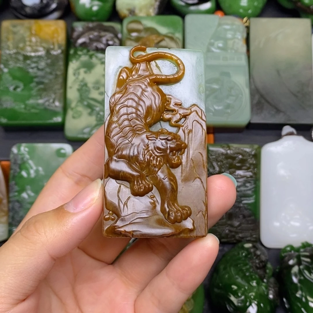 吊坠(不含链)未镶嵌和田玉念***着