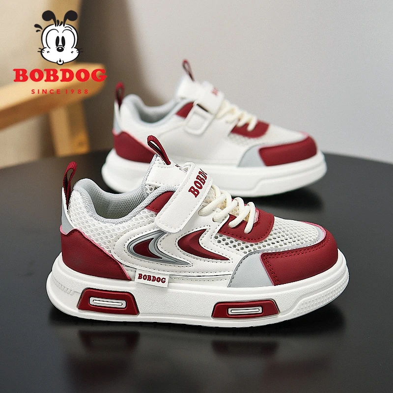 巴布豆中大童童鞋网面运动鞋透气女男双月运动鞋春秋板鞋防滑夏季