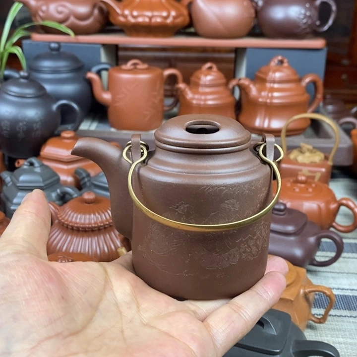 紫砂茶壶洋桶220-320cc原矿老紫泥特价