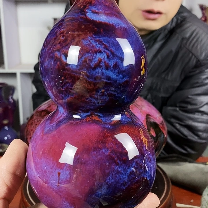 尚峰钧窑作品葫芦瓶