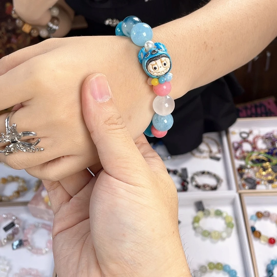 水晶手链银S925镀金镶嵌