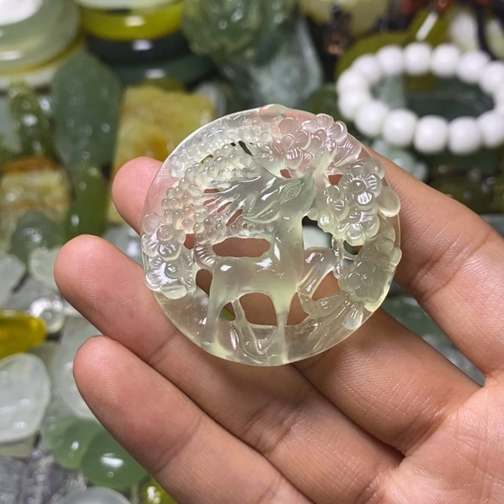 岫玉岫玉颈饰未镶嵌醉***颜