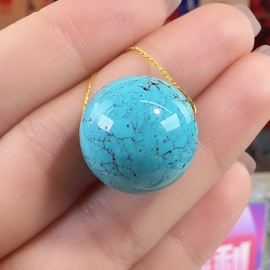 绿松石未镶嵌珠宝奇石17mm+