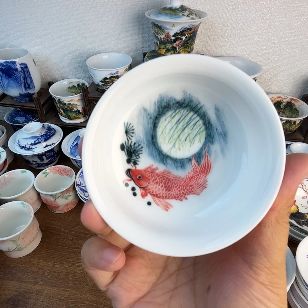 忠意堂釉下彩锦鲤