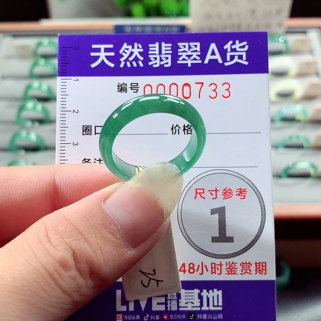 未镶嵌戒指翡翠25号