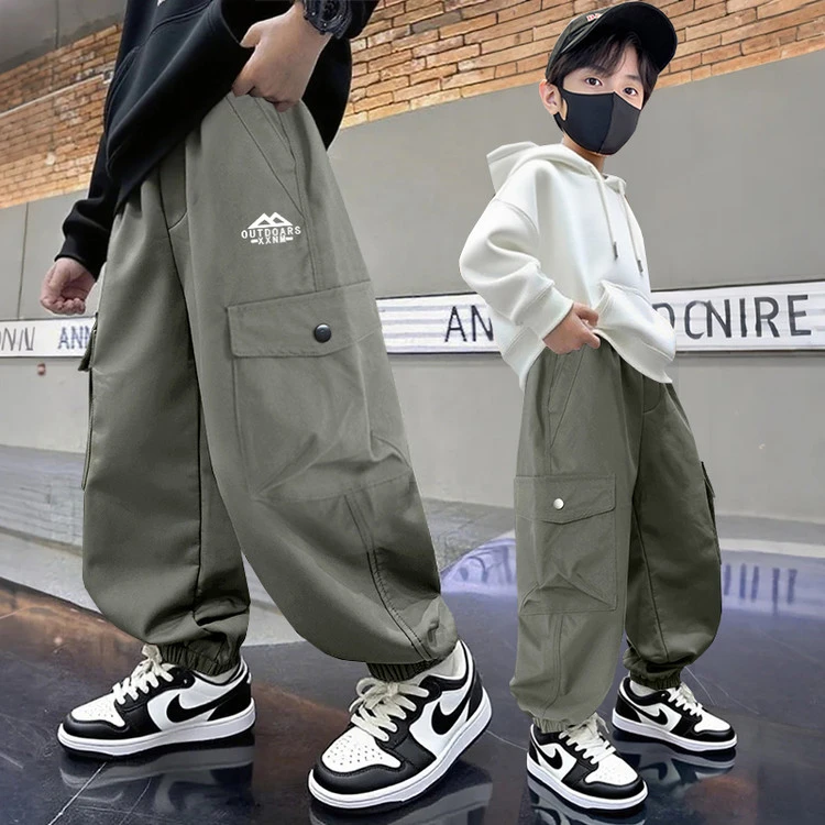 裤子百搭秋季字母印花男童中大童