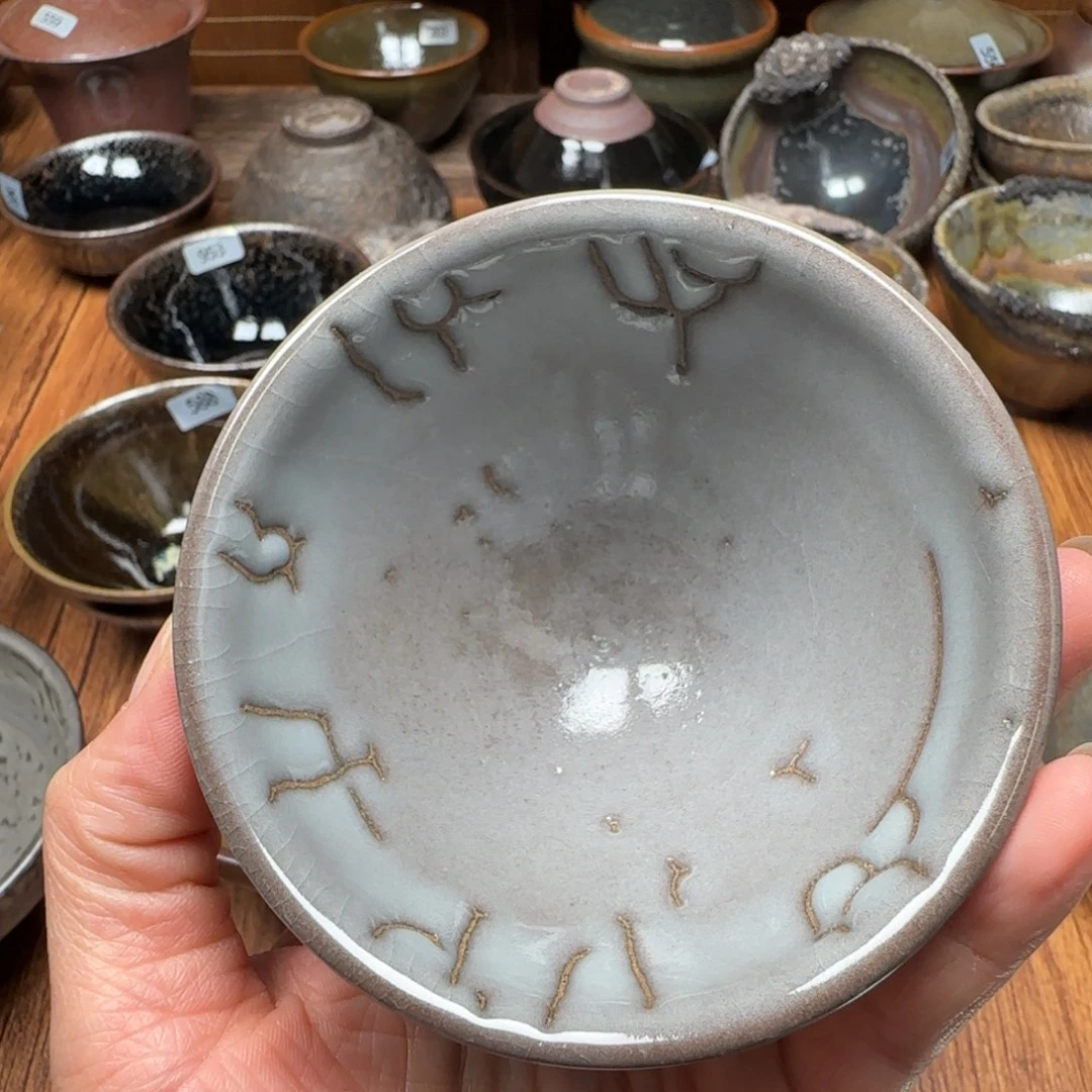 柴烧建盏茶盏茶杯171