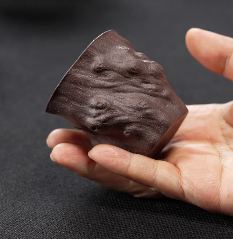 树桩杯-紫泥-老王玩壶