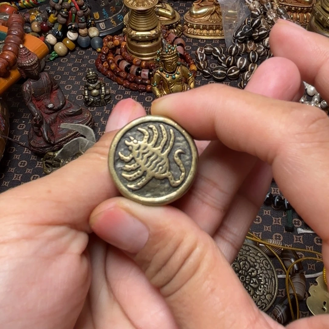 铜星月菩提吊坠项链