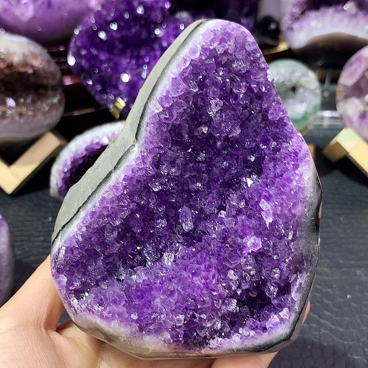 未镶嵌紫晶珠宝半成品