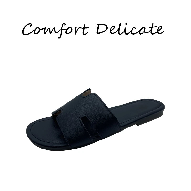 原创设计东莞H牛皮外穿休闲云朵脚感凉拖