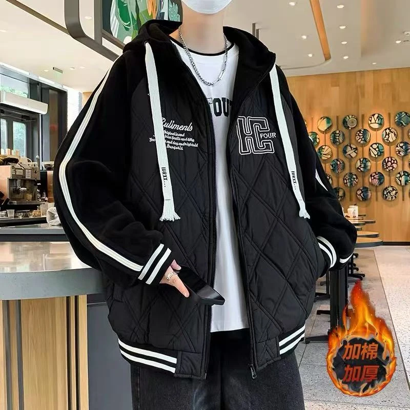 冬季情侣款棉服棒球款潮牌加厚外套Y86