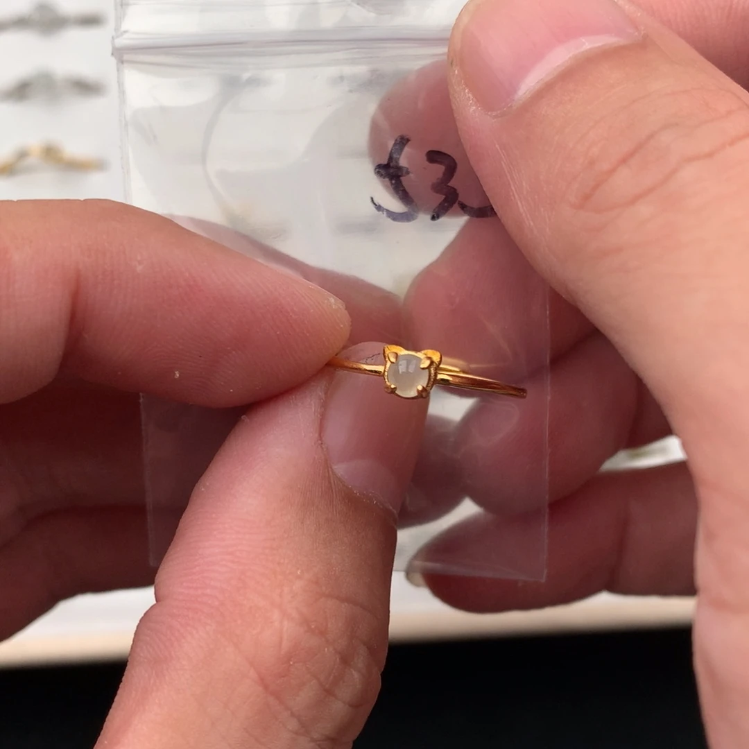 翡翠银S925镶嵌戒圈535