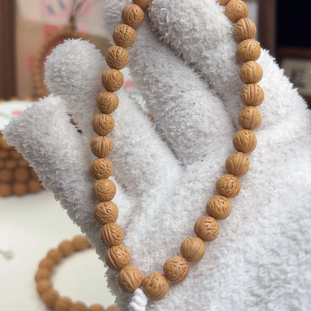 桃核手串0.8「肌肉小奶豆」野生桃核手持