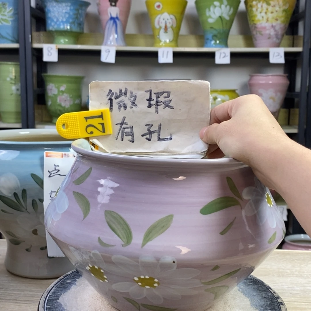 景德镇手工手绘陶瓷花盆