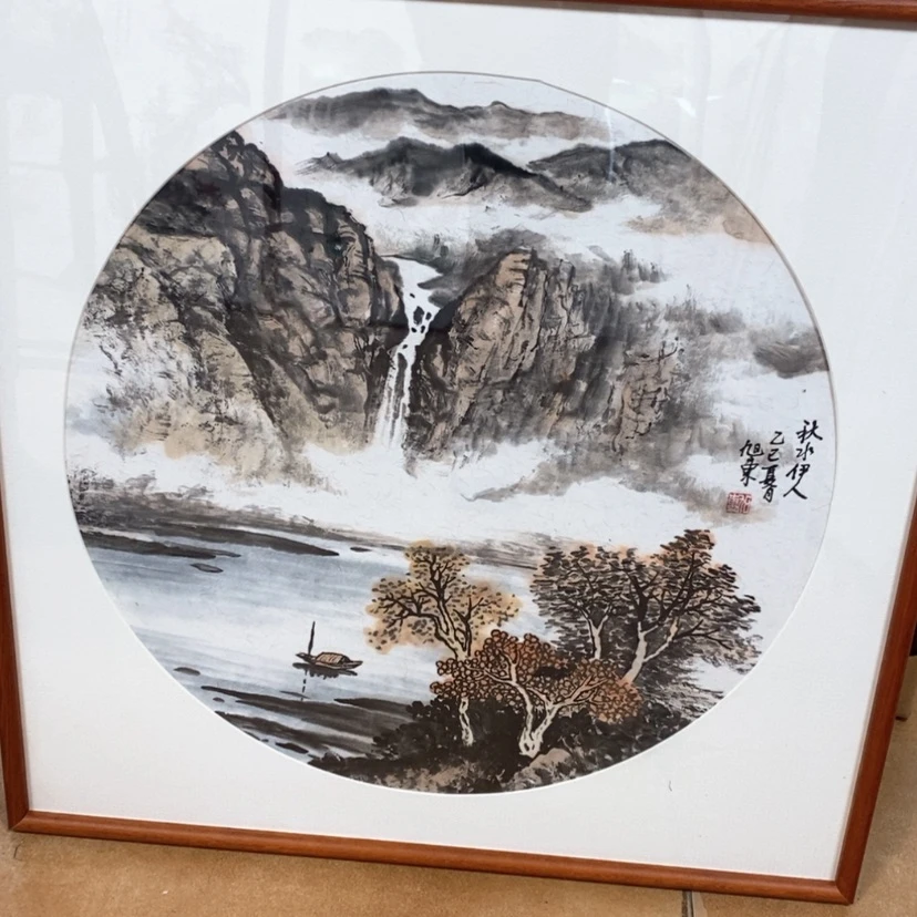 【闪购商品】国画手绘国画带框60.60