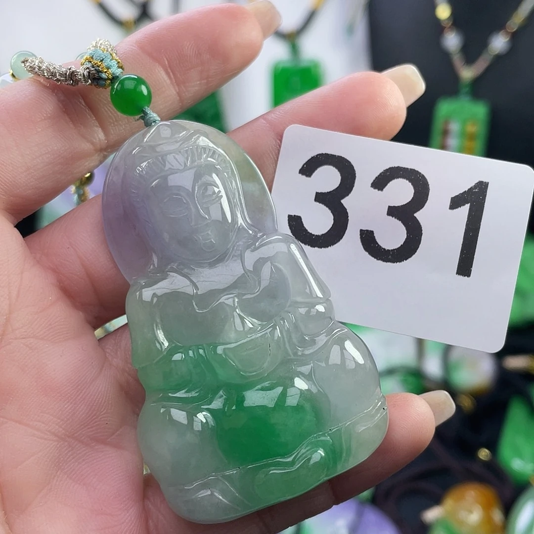 翡翠未镶嵌吊坠(赠链)