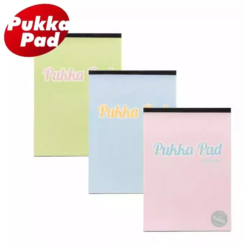Pukka Pad 淡彩A4上翻胶装80张厚纸可撕4孔分栏美式拍纸本