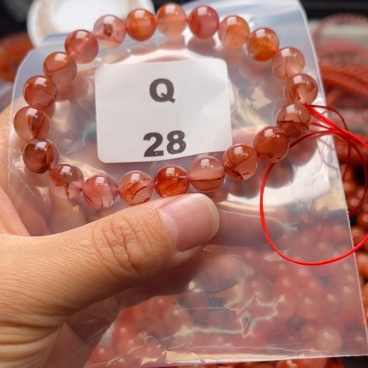 南红玛瑙未镶嵌多样性发货默认微瑕称重9mm