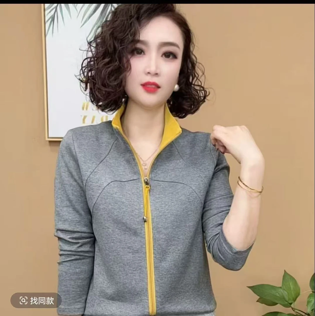 春季糖果色小立领双口袋拉链显瘦休闲百搭女士外套